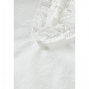 WIDE RUFFLED EMBR. ANGLAISE OFF WHITE