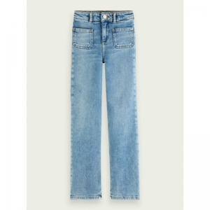 the sky straight jeans blauw oasis