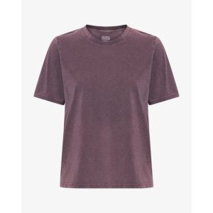 Woman light organic tee faded grape