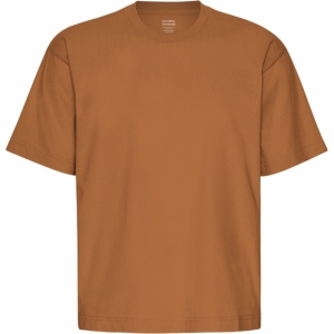 Oversized Organic T-shirt ginger brown
