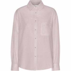 Organic oversized shirt faded pink