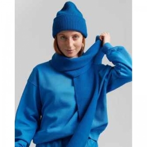 Merino wool scarf pacific blue