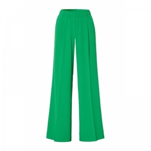 Recycled wide leg pants vivid green