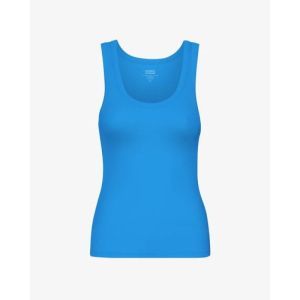 organic rib tank top pacific blue