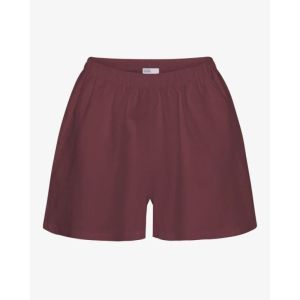 Linen shorts oxblood red