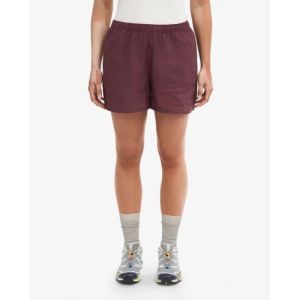 Linen shorts oxblood red