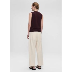 Cashmere bled sleevless vest brown