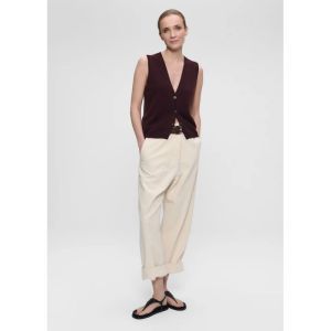 Cashmere bled sleevless vest brown