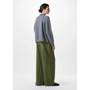 lamb silk oversized sweater grey melange