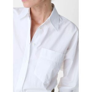 White poplin batsleeve shirt white
