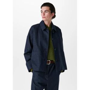 denim worker jacket mid blue