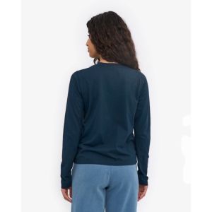 Organic LS T-shirt navvy blue