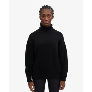 Merino wool turtleneck deep black